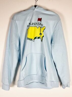 Masters Women's Red Jacket Logo Graphic Print Fleece Lined Hoodie Sweater Blue M